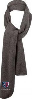 Heathered Knit Scarf, Grey Heather/Black
